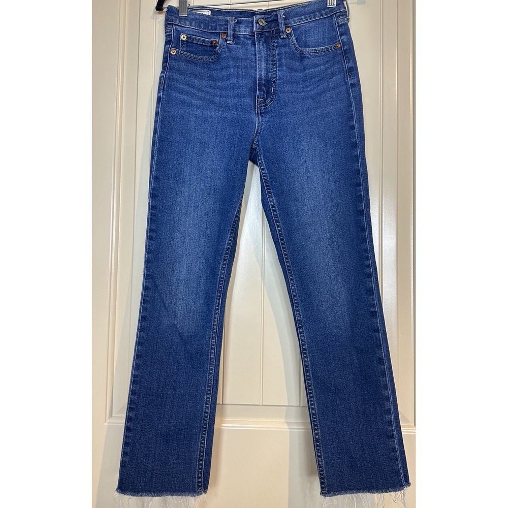 GAP High Rise Vintage Slim Jeans Medium Wash Size 27 4 Classic Straight Leg